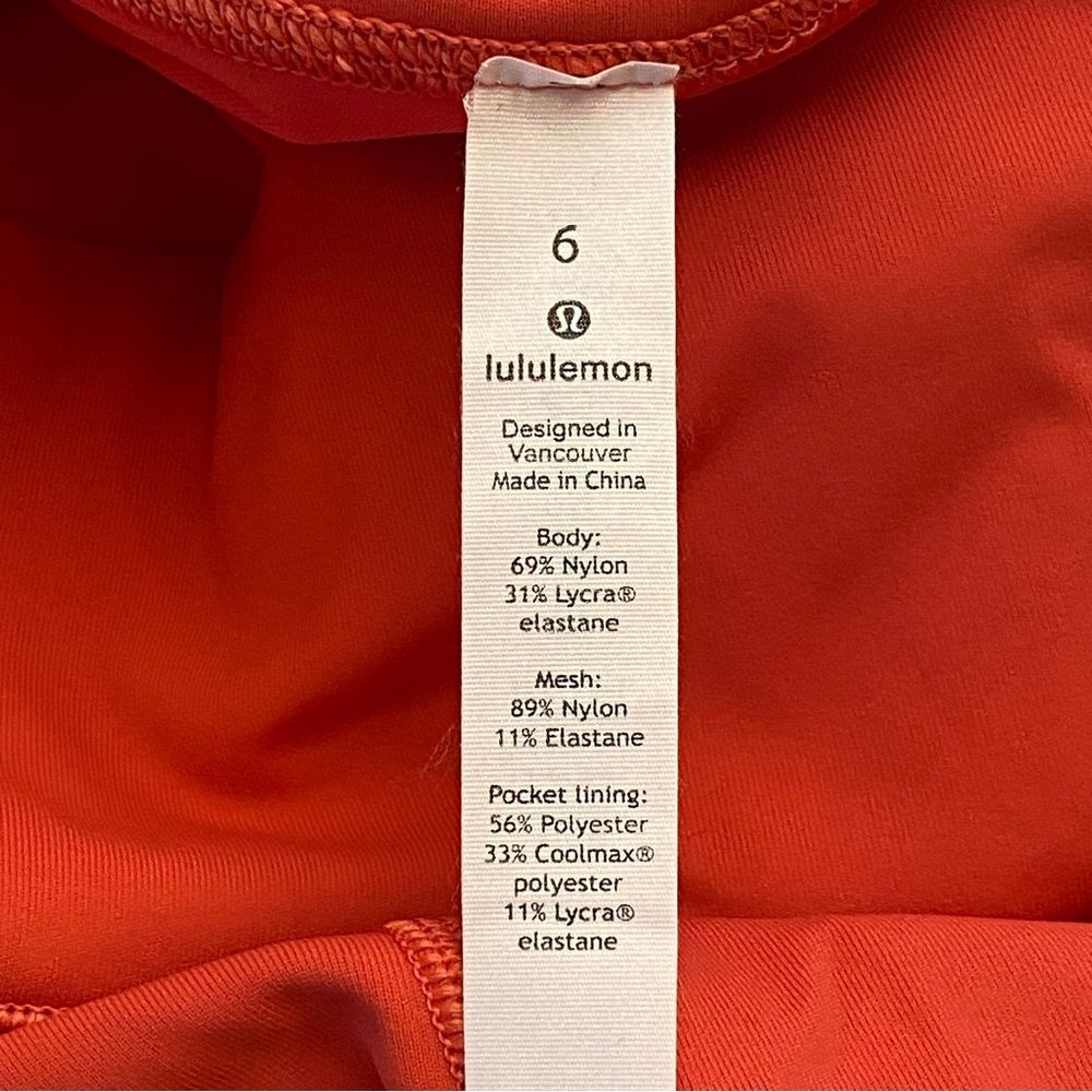 Lululemon Poppy Coral Train Times High-Rise 25" Yoga Inspired Tight Size 6 - Picture 12 of 16